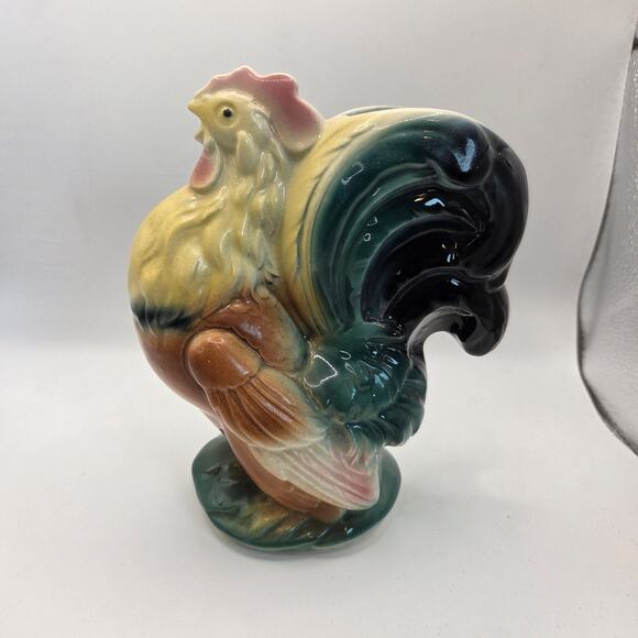 Vintage Royal Copley Rooster Planter Lot of 3 Mid Century Ceramic Pottery - Picture 7 of 16